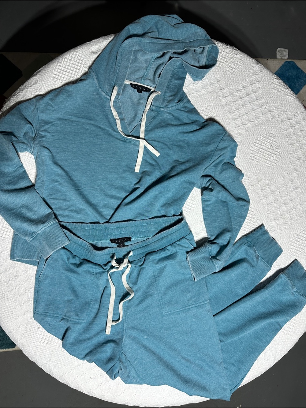 Jane and Delancey Teal Blue Track Jogger Set